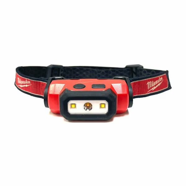 Redlithium Usb 3.0 Spot/Flood Hard Hat Headlamp W/Cable & Hard Hat Clips, 600 Lumens, Milwaukee Tool, Mfr#: ML2163-21